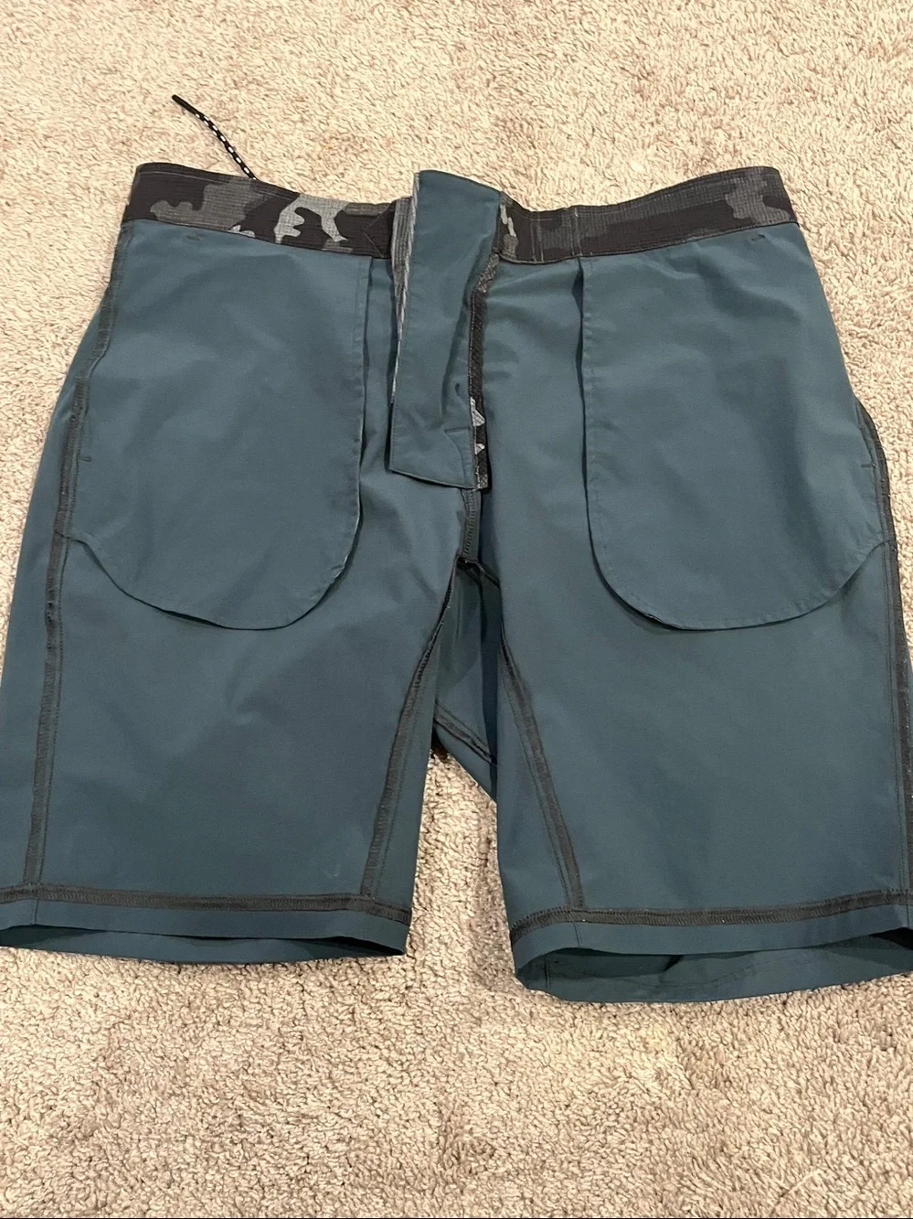 Greyson Men's Teal Board Shorts with Drawstring 34